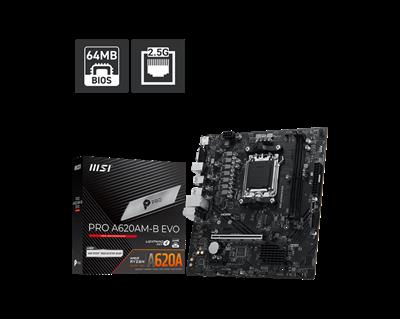 MSI PRO A620AM-B EVO AM5 DDR5 6800(OC) ANAKART