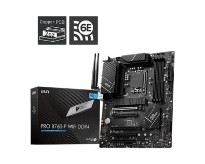 MSI PRO B760-P WIFI DDR4 5333MHZ(OC) DDR4 HDMI DP M.2 1700p 
