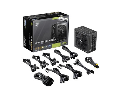 MSI MAG A1000GL PCIE5 II 1000W 80+ GOLD SİYAH FULL MODULER GÜÇ KAYNAĞI