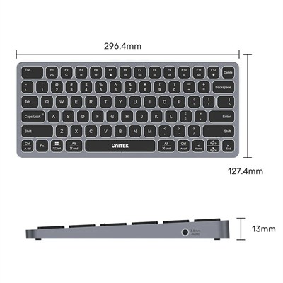 UNITEK 9 IN 1 USB-C HUB KLAVYE (D1092A)