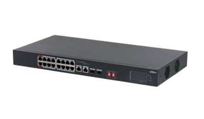 DAHUA S3218-16ET-135 16 PORT 16XFE-2XGE-2XGE/SFP YÖNETİLEMEZ MEGABİT 135W POE SWİTCH