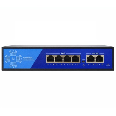 EZCOOL EZ-04PSF-FG 4PORT 4GE+2GE 65W F.GİGABİT POE SWİTCH