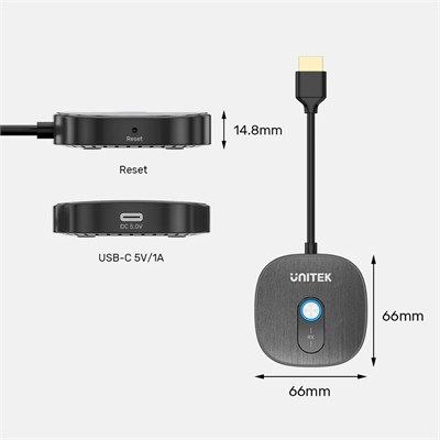 UNITEK KABLOSUZ HDMI ALICI (V1711FBK01)
