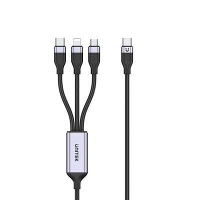 UNITEK TYPE-C 3in1 ŞARJ 1.5MT 20W (C14101BK-1.5M)
