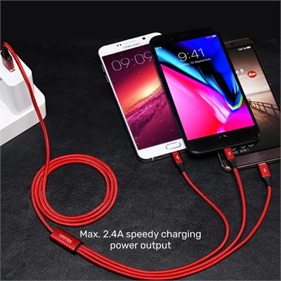 UNITEK USB-A 3 U 1 ARADA HIZLI ŞARJ 1.2MT 2.4A (C14049BK)