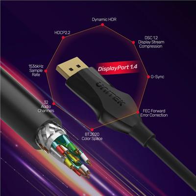 UNITEK DISPLAY PORT 1.4 KABLO 2MT 8K (C1624BK-2M)