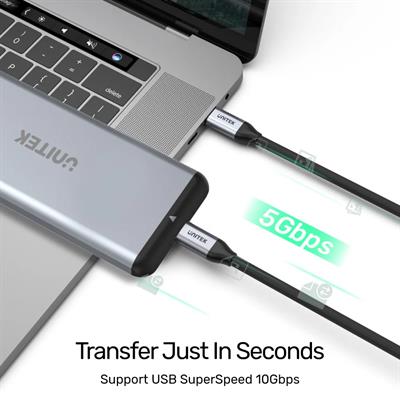 UNITEK USB-C 3.2 KABLO 2MT 5GBPS 4K (C14091ABK)