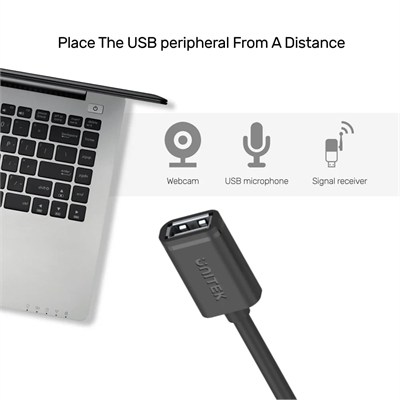 UNITEK USB-A(M) TO USB-A(F) KABLO 1.5MT(Y-C449GBK)