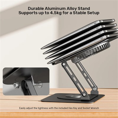 UNITEK 360 8-17.3” FANLI NOTEBOOK STANDI (OT1098AGY01)