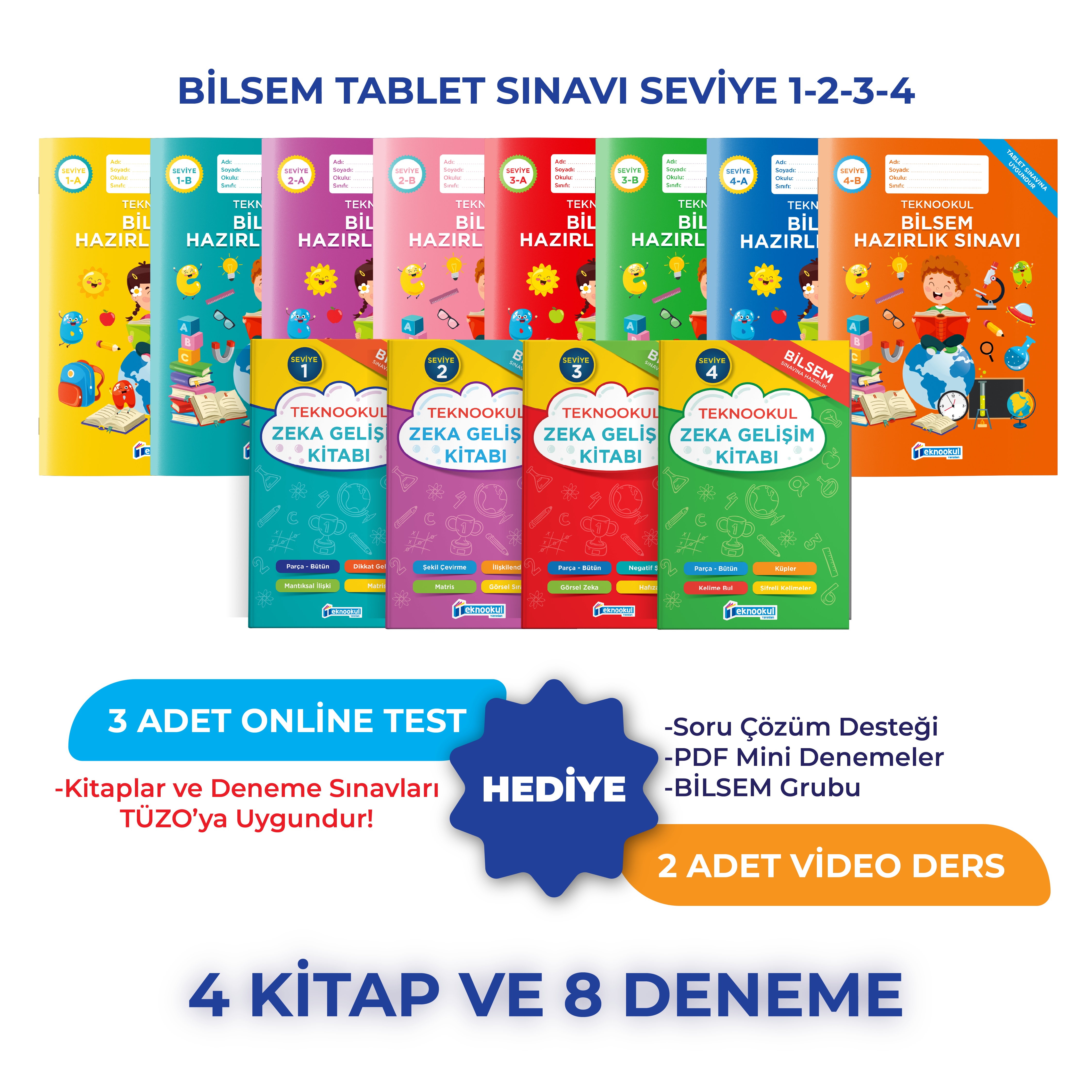 Teknookul Bilsem Hazırlık Tam Set (Seviye 1, Seviye 2, Seviye 3, Seviye 4)