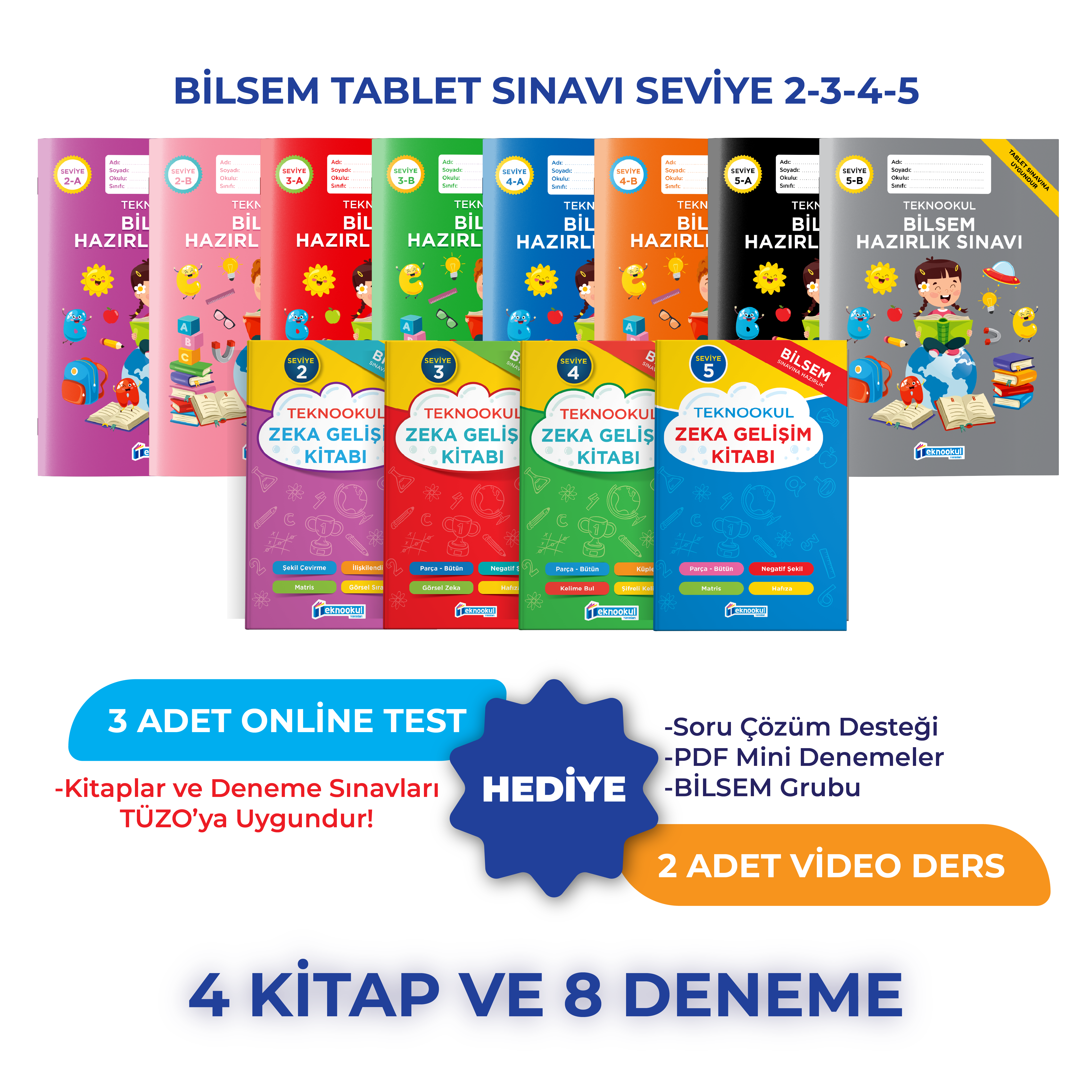 Teknookul Zeka Gelişimi Seviye 2, Seviye 3, Seviye 4, Seviye 5
