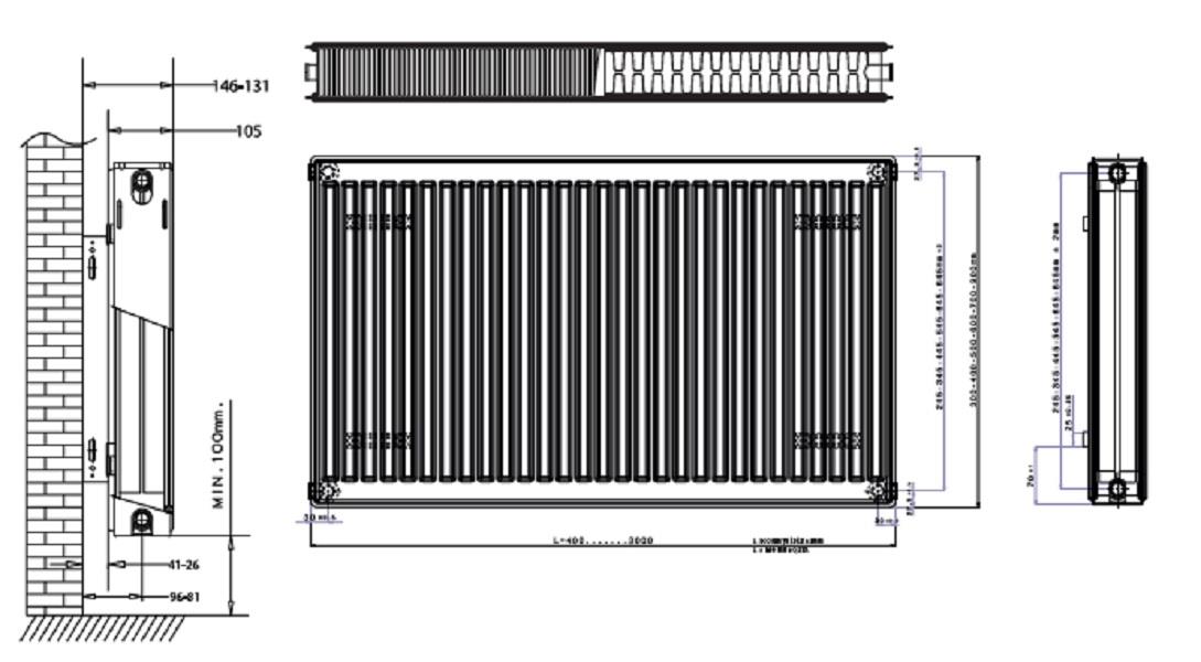 Daikin Tip22 PKKP 600x400 Panel Radyator Kalorifer Petegi
