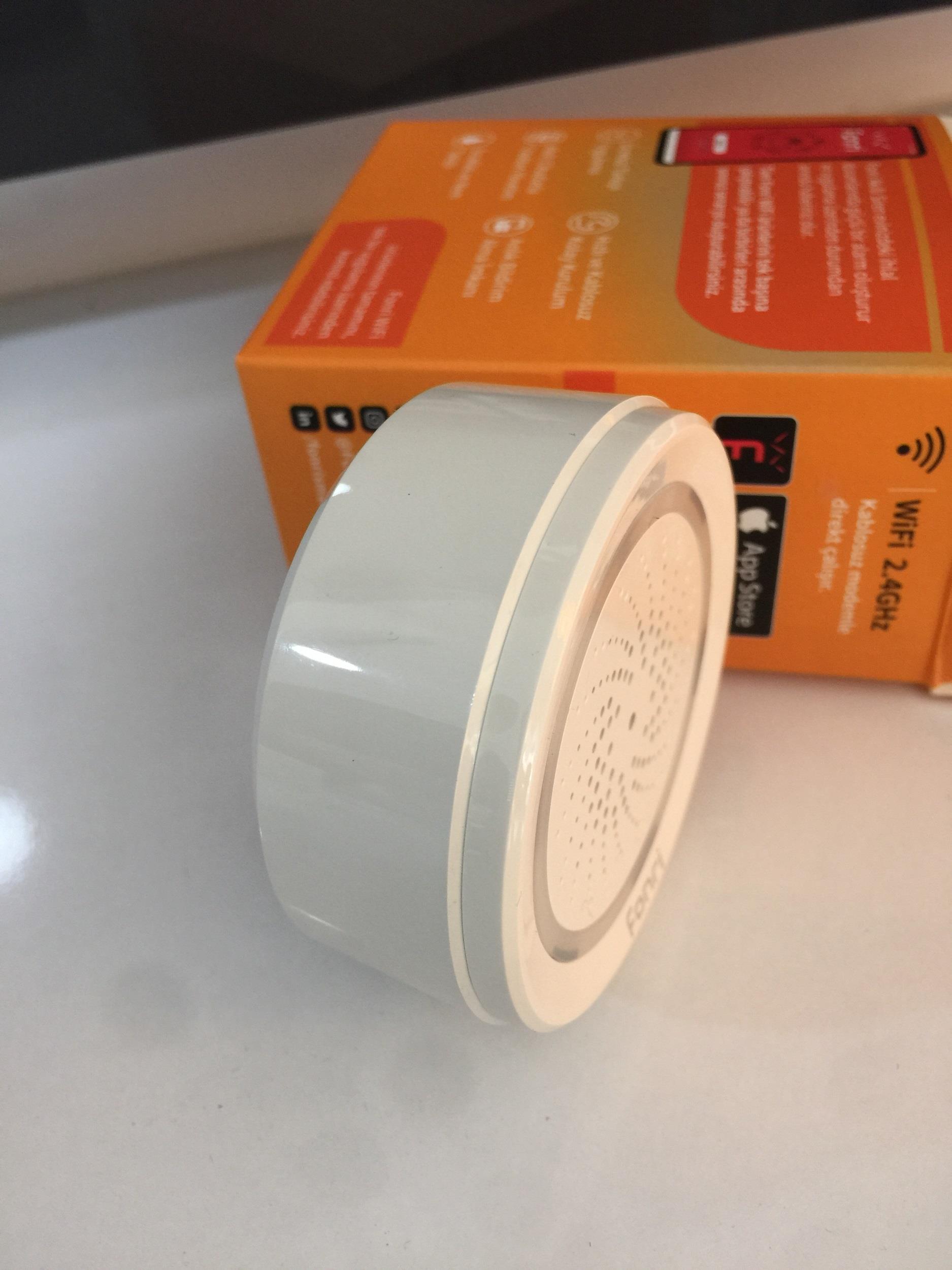 Fonri Wi-Fi Akıllı Iç Ortam Siren / Isı Nem Ölçer, Wifi, Google Asistan Ve Tuya Destekli, Uzaktan Kontrol