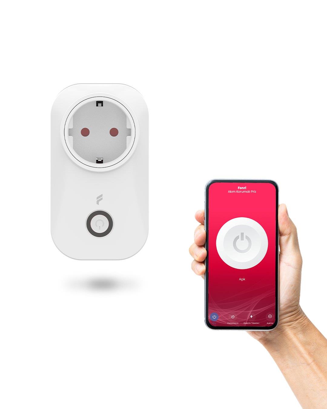 Fonri Wi-Fi Akıllı Priz Akım Korumalı