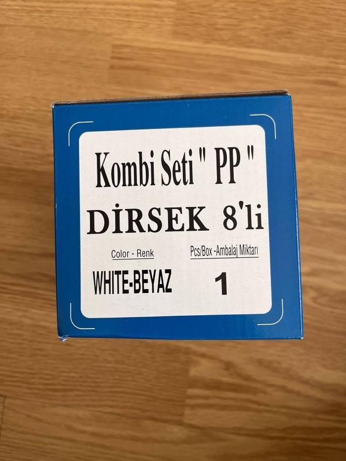 KALDE PP-R KOMBİ BAĞLANTI SETİ DİRSEK 8Lİ WHITE-BEYAZ