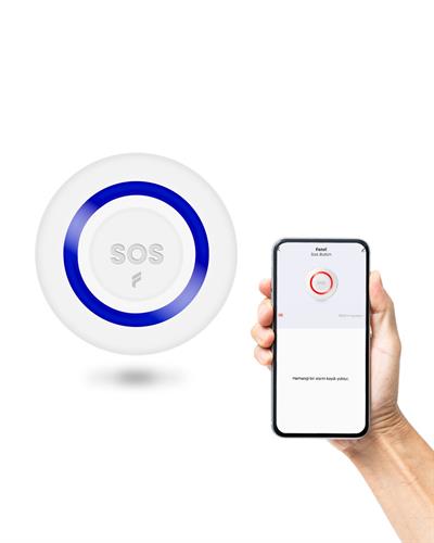 Fonri Wi-Fi Akıllı Kablosuz SOS Panik Butonu, 2 Yıl Garantili, Google Asistan ve Tuya Destekli, Wifi, Çoklu bildirim KR-WE571