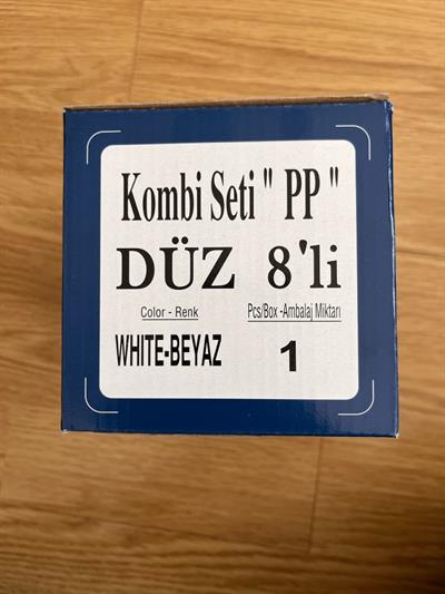 KALDE PP-R KOMBİ BAĞLANTI SETİ DÜZ 8Lİ WHITE-BEYAZ
