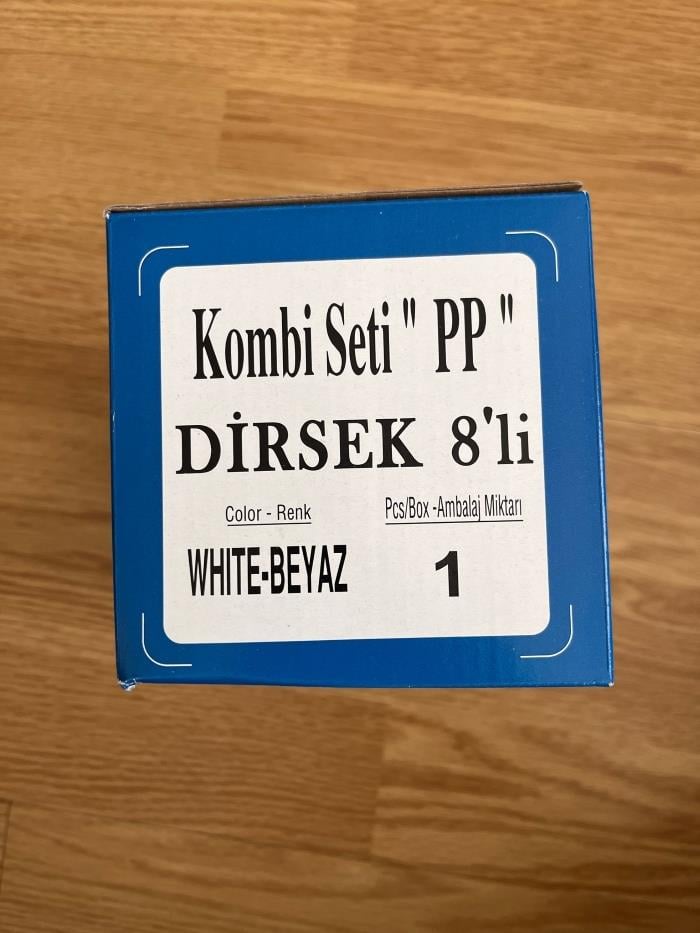 PPRKOMBIBAGLANTISETIDIRSEK8KALDEKALDE PP-R KOMBİ BAĞLANTI SETİ DİRSEK 8'Lİ WHITE-BEYAZ