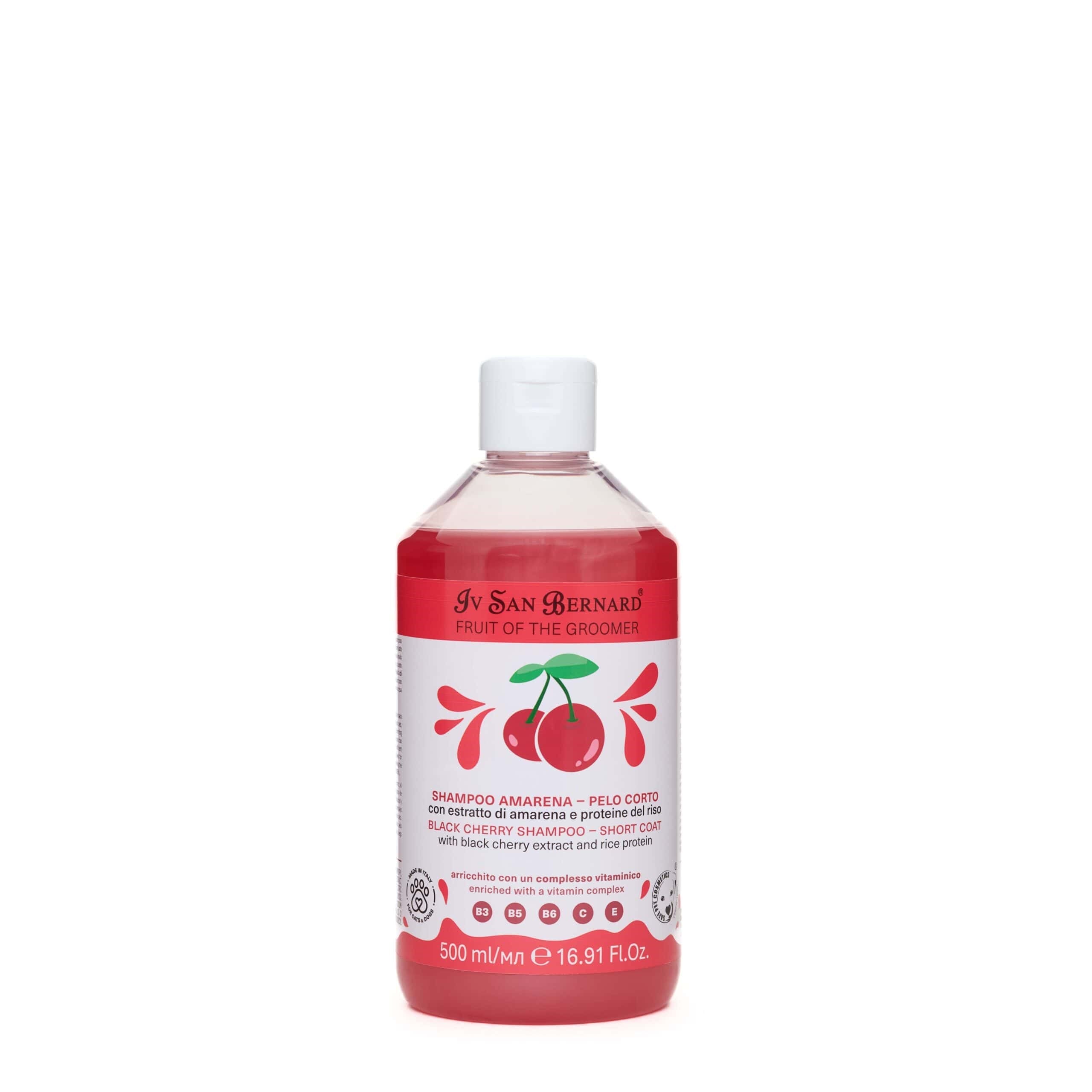 Black Cherry Shampoo Short Hair - Kısa Tüylü Kedi ve Köpekler İçin Vişneli Şampuan