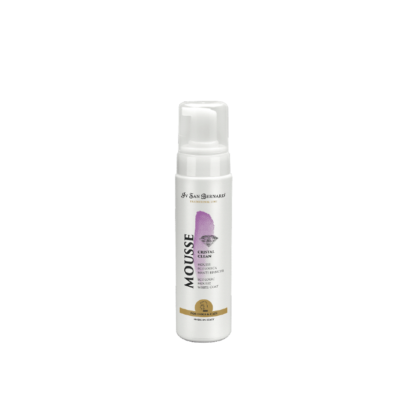 Cristal Clean Mousse - Beyaz, Siyah, Kedi ve Köpeklerde Sararmaları Önleyici Köpük Temizleyici 250ml