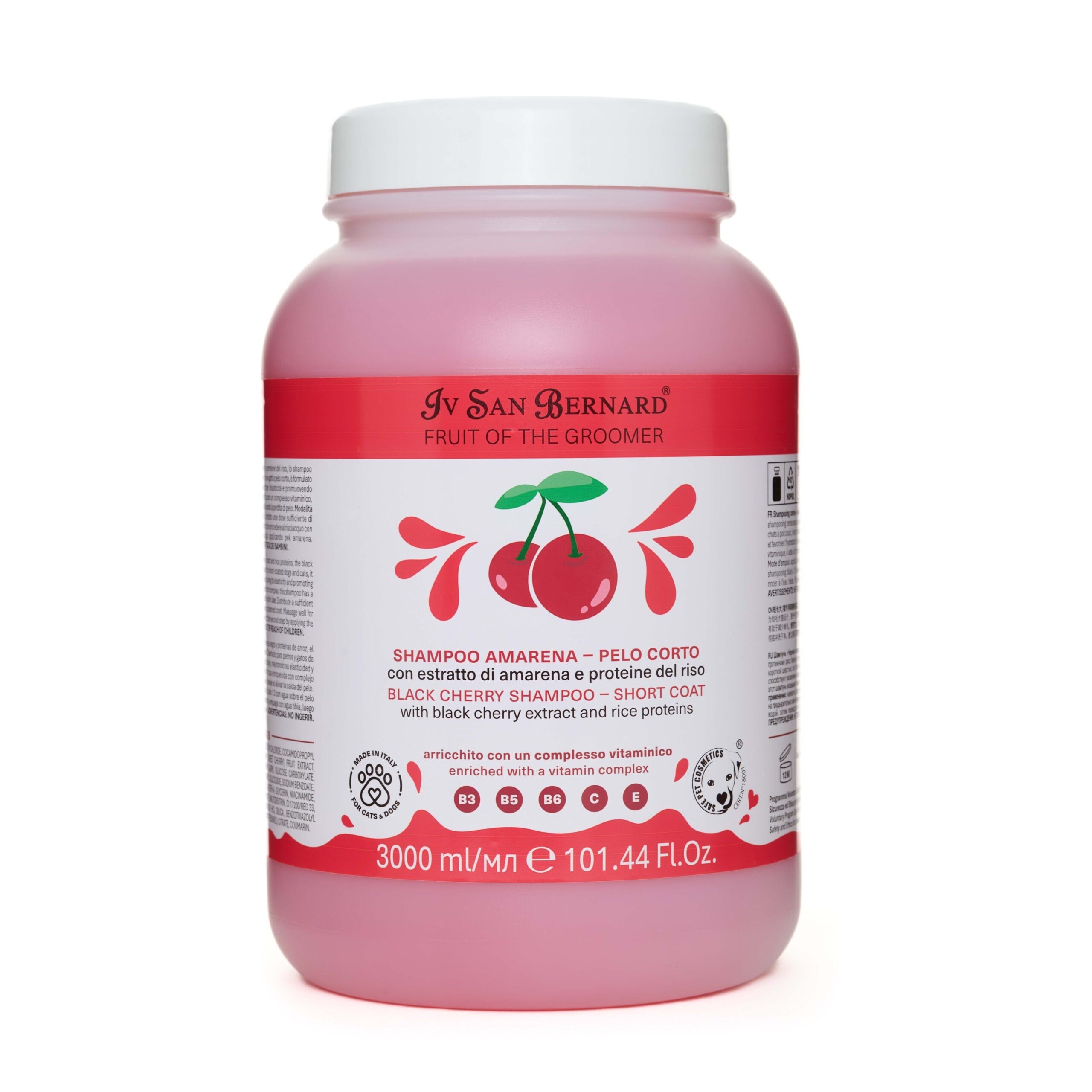 Black Cherry Shampoo Short Hair - Kısa Tüylü Kedi ve Köpekler İçin Vişneli Şampuan