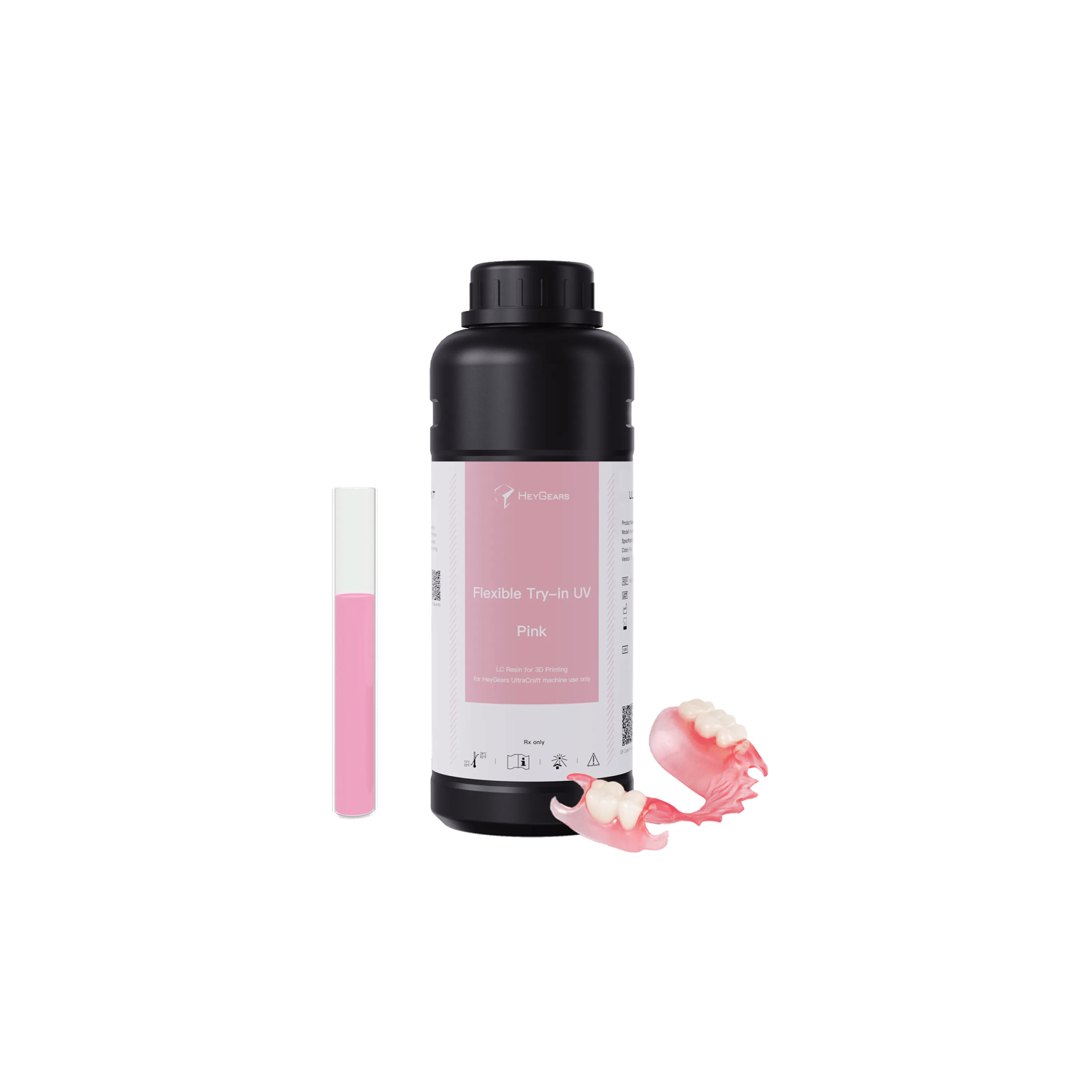 HeyGears UltraPrint Flexible Denture UV 1.0 Pink 500gReçinelerHeyGearsAsil Dental