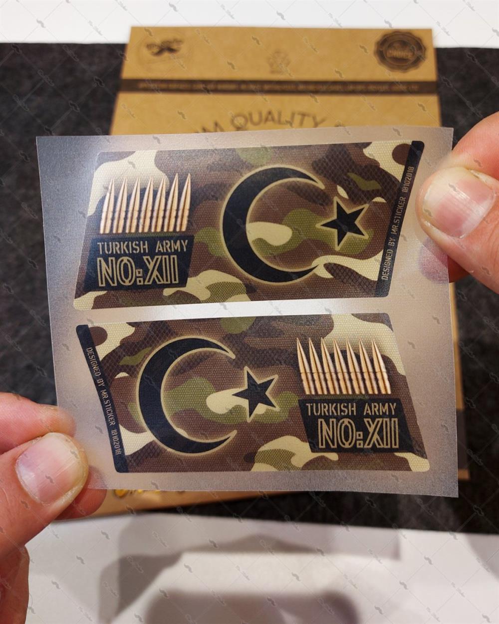 ARS10- Kamuflaj Desenli Ikili Etiket Seti