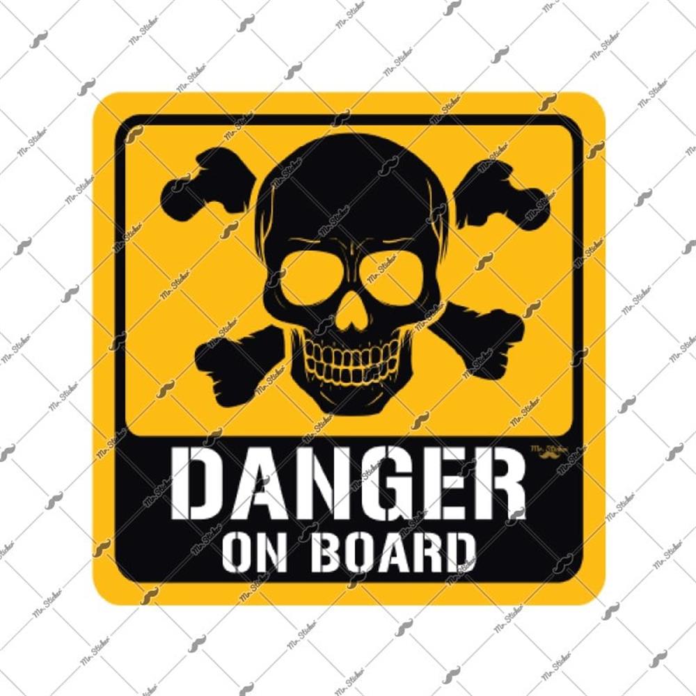 BOB6 Danger On Board Etiketi