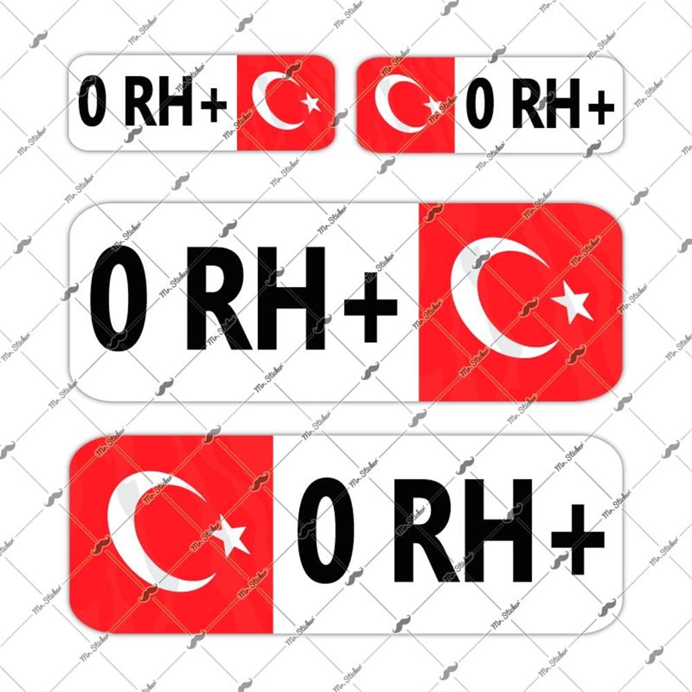 BT02 Reflektif 0 Rh Pozitif (+) Kan Grubu Etiket Seti