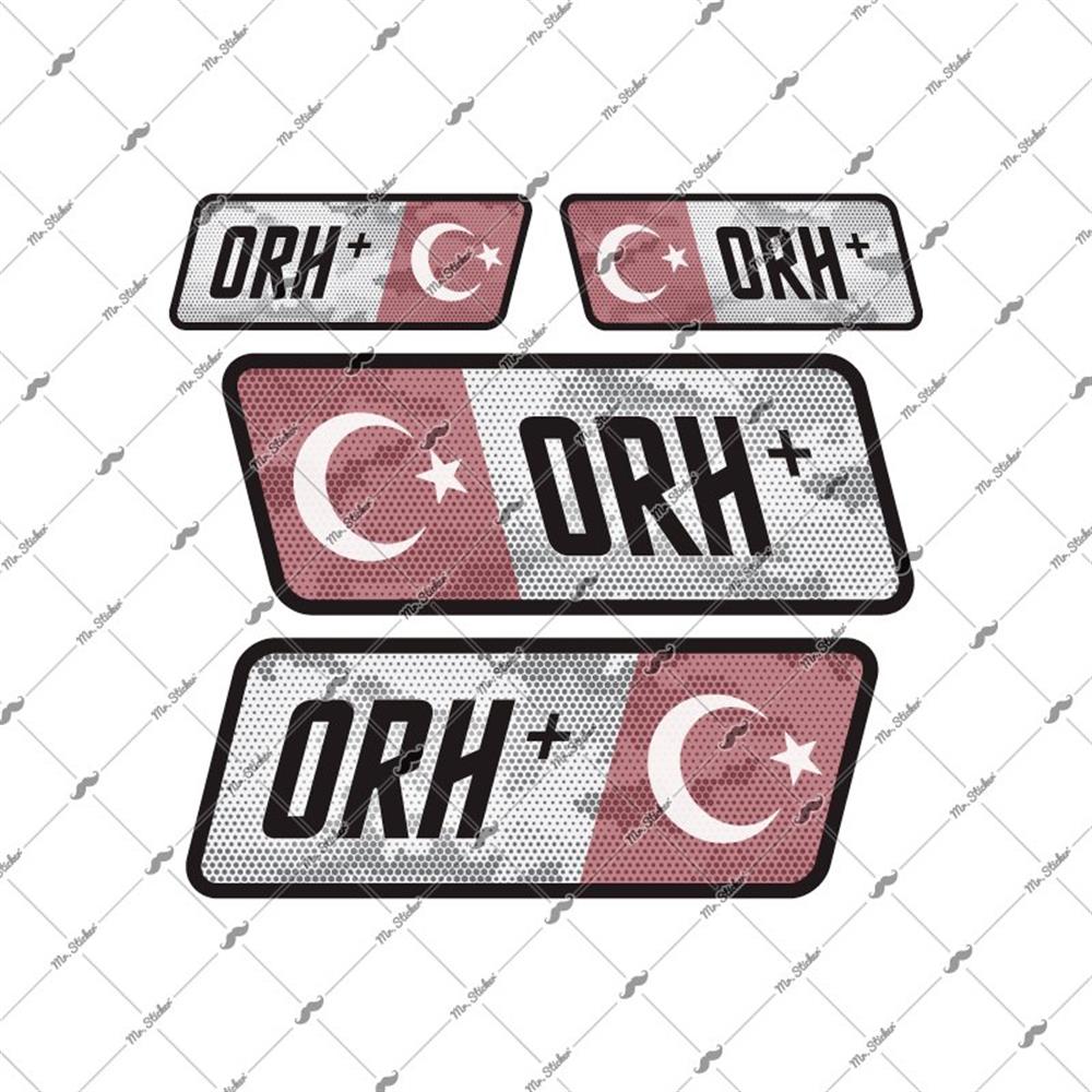 BT12 Reflektif 0 Rh Pozitif (+) Kan Grubu Etiket Seti