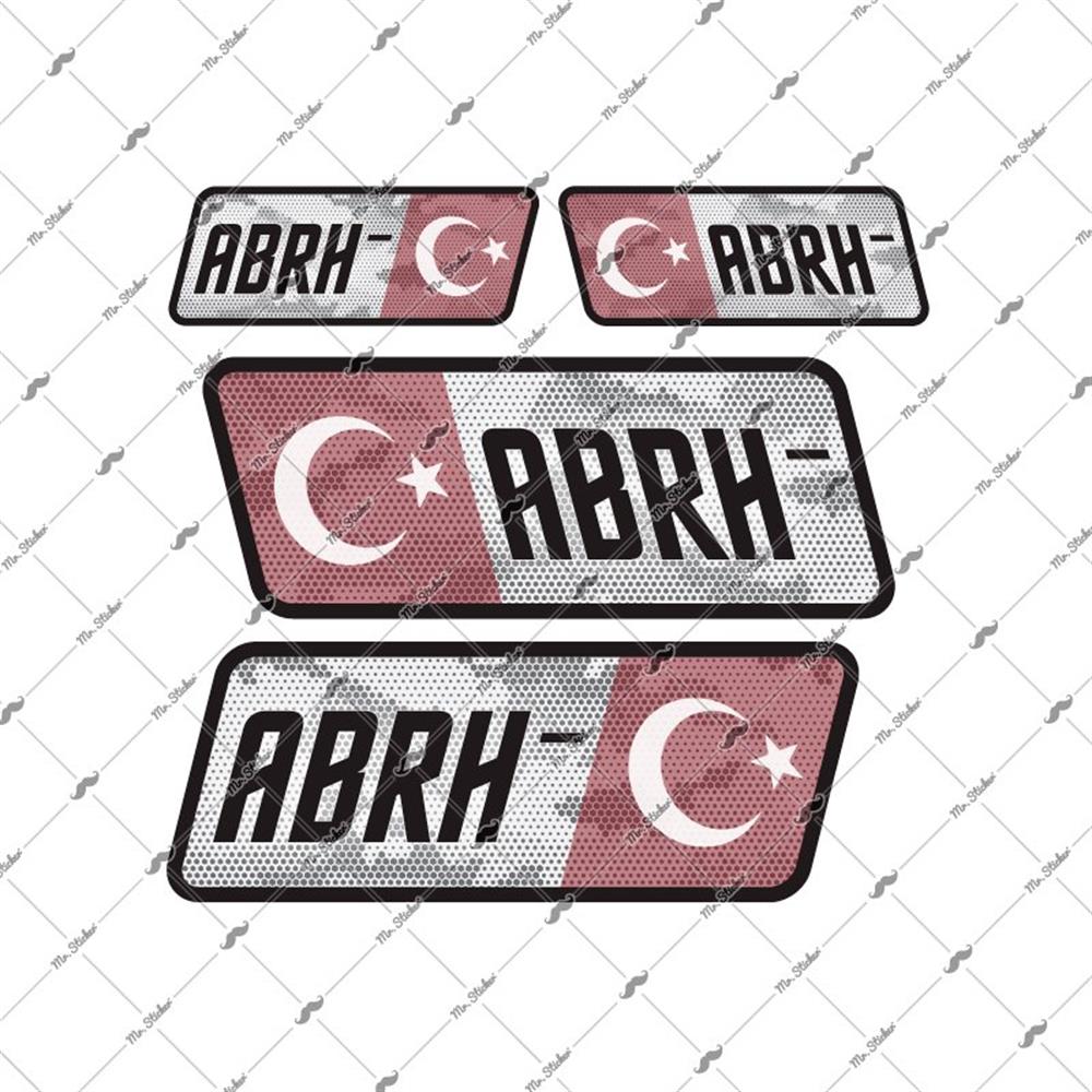 BT18 Reflektif AB Rh Negatif (-) Kan Grubu Etiket Seti