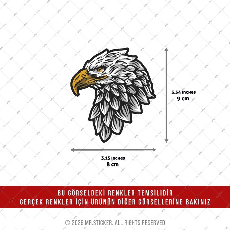 CHR24 Krom Seri Kartal Kafasi Etiketi