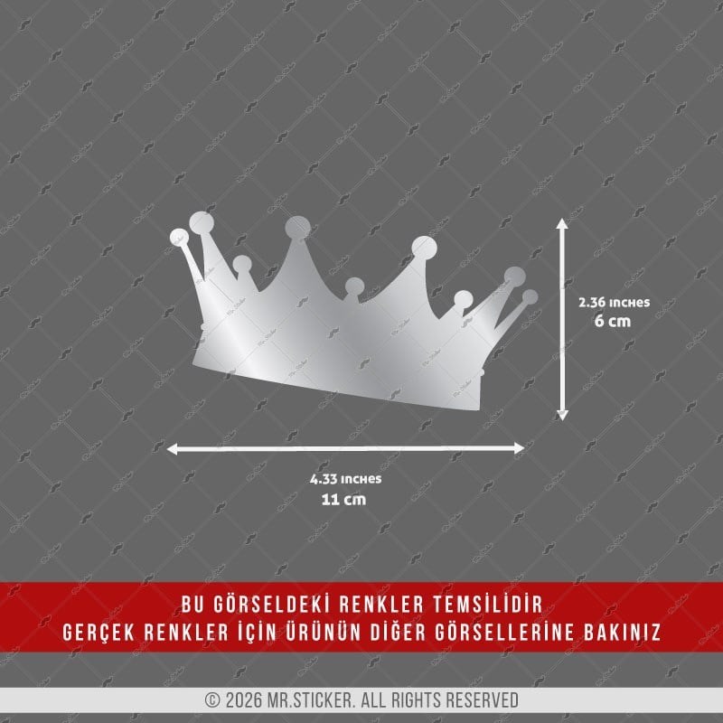 CHR3 Krom Seri Kral Tacı Etiketi