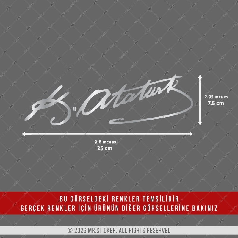 CHR4 Krom Seri Kemal Atatürk İmza Etiketi