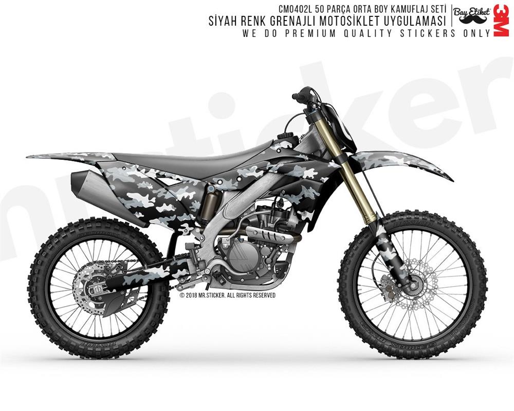 CMO402L - Motosiklet Kaplamaya Uygun 50 Parca Orta Boy Kamuflaj Seti