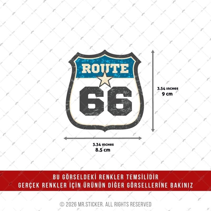CSFT22 Renk Değiştiren Seri Route 66 Etiketi