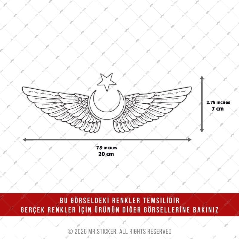 CSFT3 Renk Değiştiren Seri Kanatli Ay Yildiz Etiketi