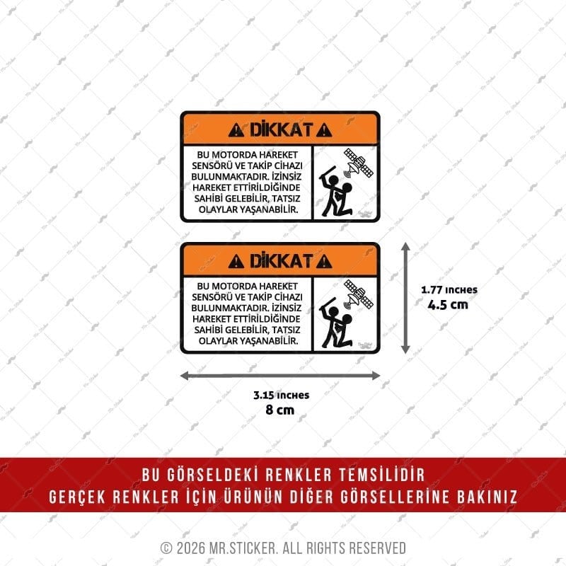 CSFT41 Renk Değiştiren Seri Motoruma Dokunma Uyarı Etiketi