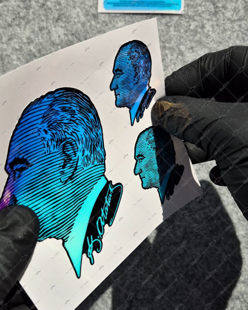 CSFT8 Renk Değiştiren Seri Ataturk Cizgi Calisma Etiket Seti