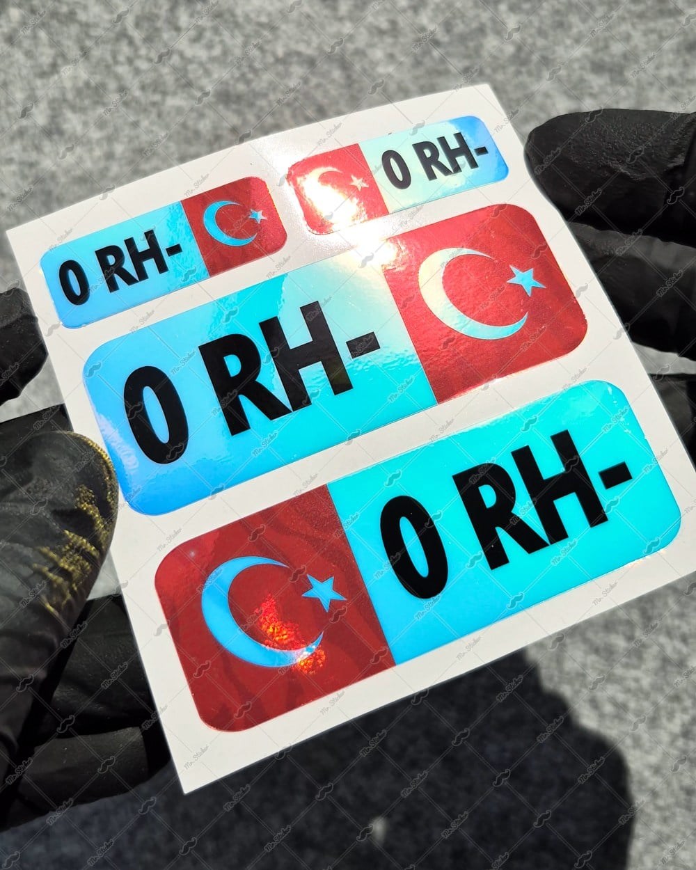 CSFTBT01 0 Rh Negatif (-) Kan Grubu Etiket Seti Renk Değiştiren Seri