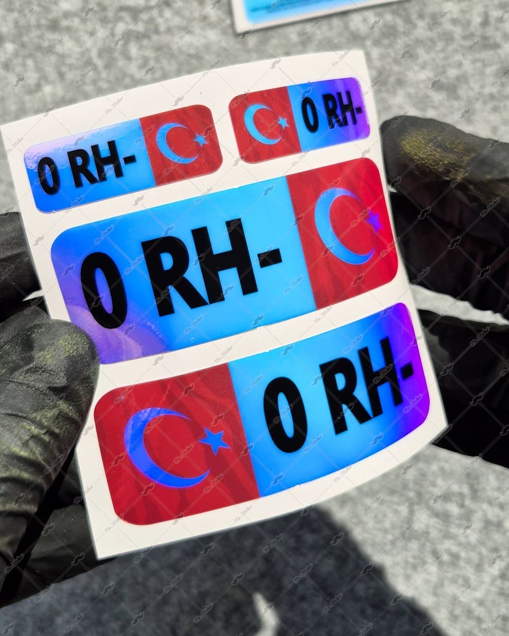 CSFTBT01 0 Rh Negatif (-) Kan Grubu Etiket Seti Renk Değiştiren Seri