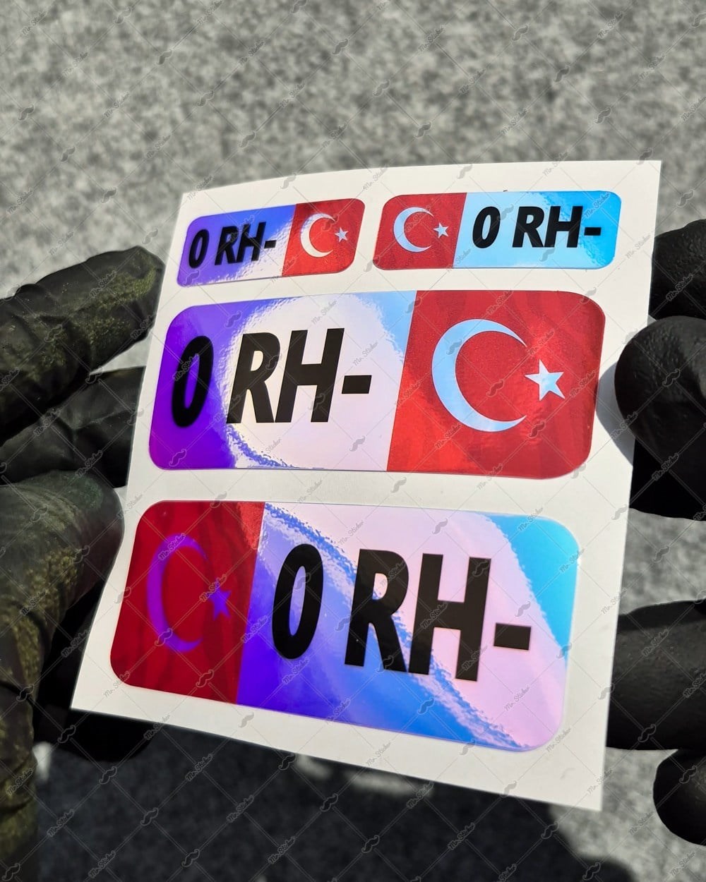 CSFTBT01 0 Rh Negatif (-) Kan Grubu Etiket Seti Renk Değiştiren Seri