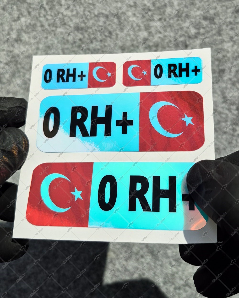 CSFTBT02 0 Rh Pozitif (+) Kan Grubu Etiket Seti Renk Değiştiren Seri