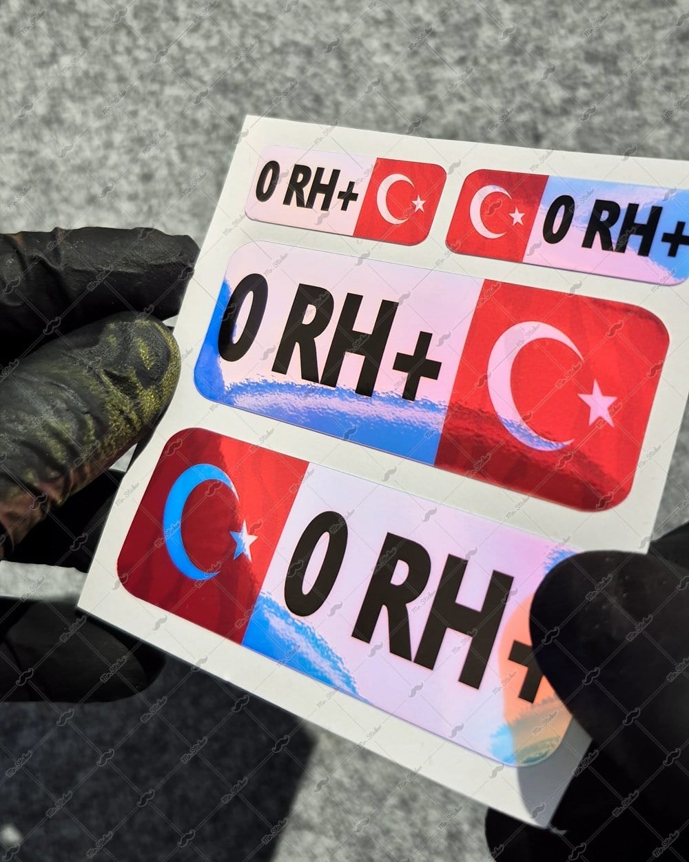 CSFTBT02 0 Rh Pozitif (+) Kan Grubu Etiket Seti Renk Değiştiren Seri