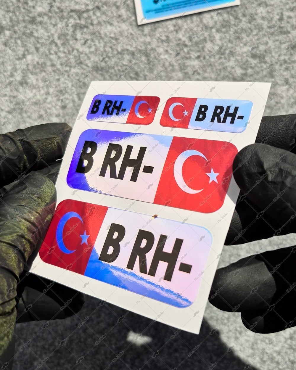CSFTBT06 B Rh Negatif (-) Kan Grubu Etiket Seti Renk Değiştiren Seri