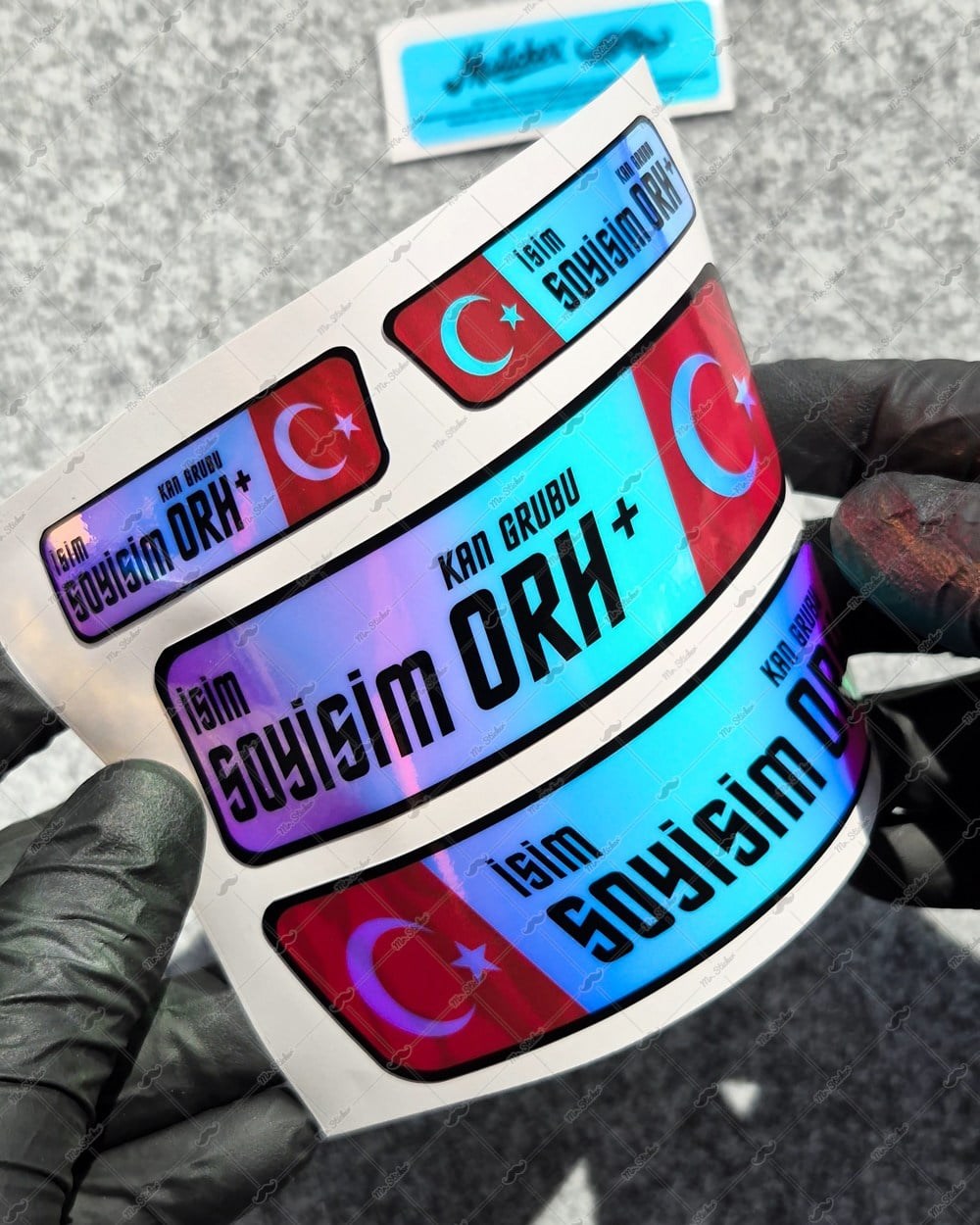 CSFTBT09 İsme Özel Kan Grubu Etiket Seti - Renk Değiştiren Seri
