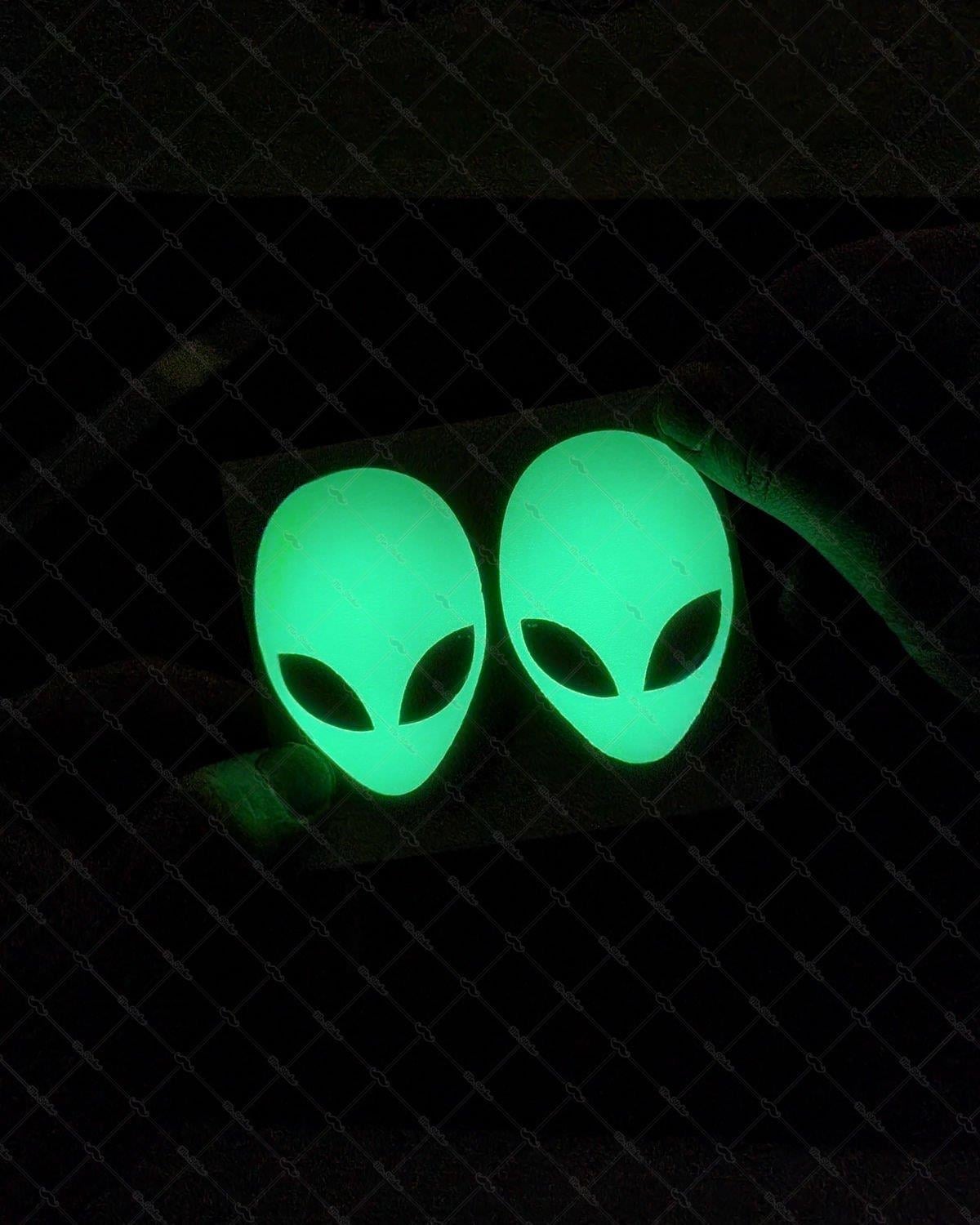 GID9 Karanlikta Parlayan Alien Etiketi İkili Set
