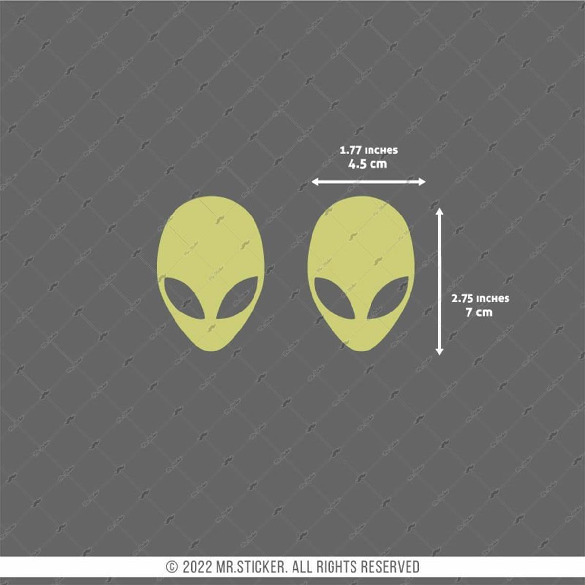 GID9 Karanlikta Parlayan Alien Etiketi İkili Set
