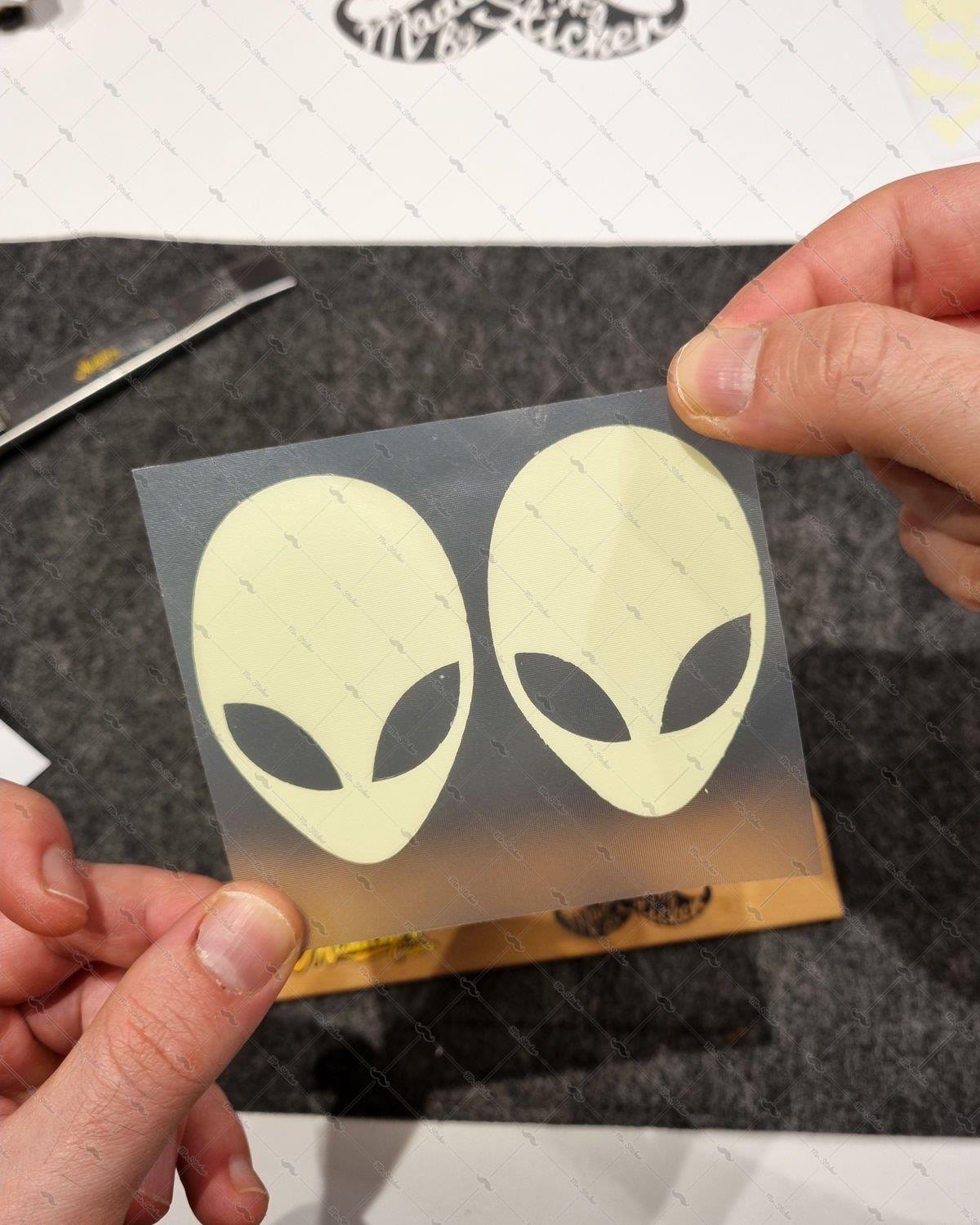 GID9 Karanlikta Parlayan Alien Etiketi İkili Set