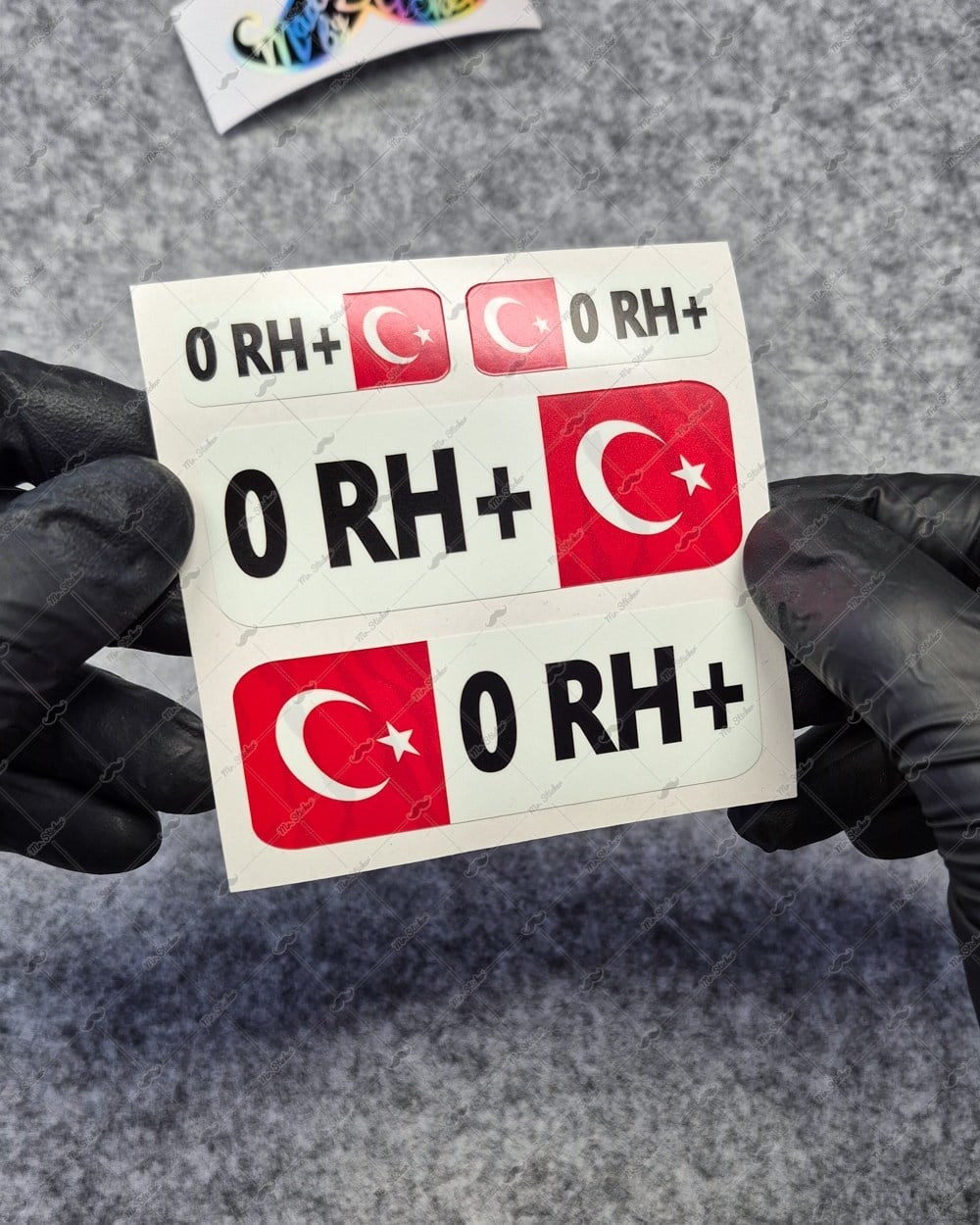 GIDWBT02 Karanlıkta Işıldayan 0 Rh Pozitif (+) Kan Grubu Etiket Seti